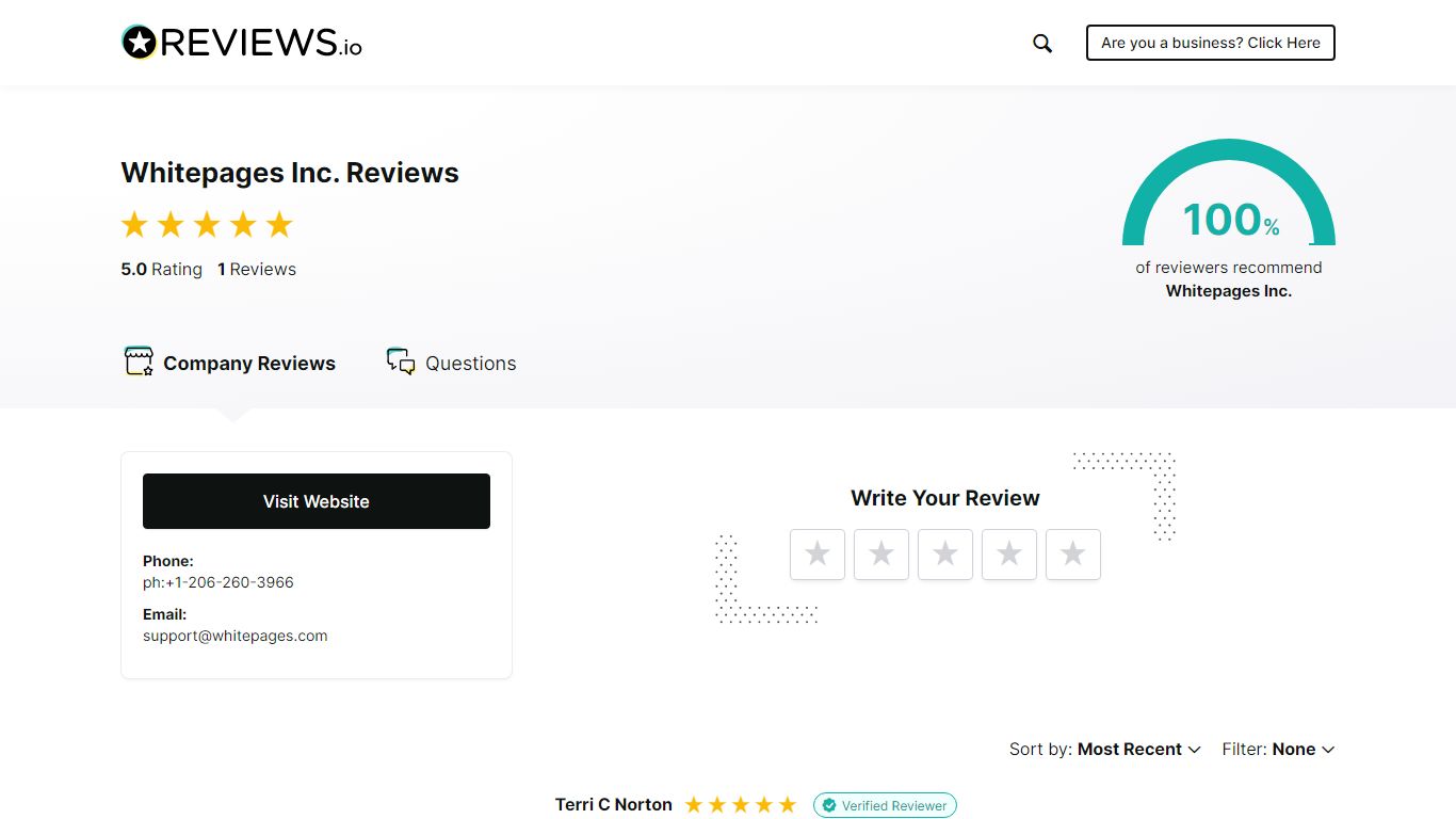 Whitepages Inc. Reviews - Read Reviews on Whitepages.com Before You Buy ...